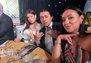 Tazbah Chavez Instagram - I first met @sterlinharjo and @taikawaititi about sixteen years ago when I was interning for @birdrunningh2o at Sundance — years after first meeting him when I was 16 on a film panel for my first short film. Through Bird, Sterlin and Taika instantly became my brothers/sisters and over the years they have been two people who called me what I was before long before I would call myself it: a writer, a poet, an artist, a filmmaker — then they invited me to make @rezdogsfx with them and it’s been the most rez boujiest time of my life alongside our fellow writers, producers, cast and crew. To be honored by @peabodyawards alongside them, presented by badass @kali_ko_reis , is pretty unreal — and a testament to their own perseverance and commitment to bringing others up with ‘em. And selfishly, anytime spent with @paulinaalexisofficial @lanefactor and @bobbydues is simply… blessings! 🪶 🐕 love love love [dress: @byellowtail . m/u: @paintedbypetra . shoes: @happy_brain lemme borrow them . jewels: 6th gen family heirlooms . hair: aveda taught me]