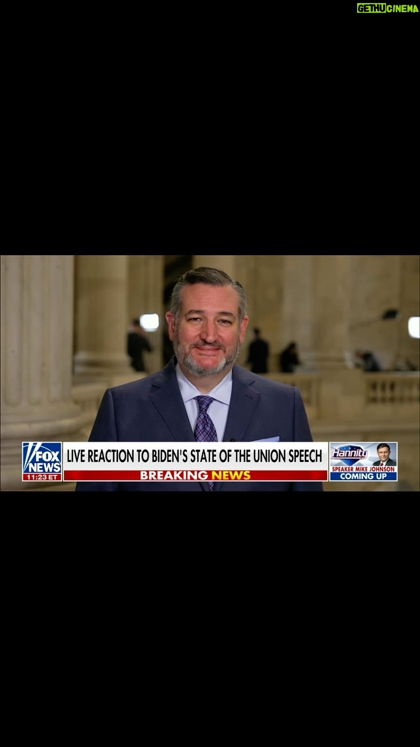Ted Cruz - 14K Likes - Tonight’s State of the Union Address was bizarre — I have never seen anything like it.
The speech was devoid of reality.
President Biden told Americans who are struggling that inflation isn’t that bad.
He gave no acknowledgement of the 10.4M illegal aliens he let into the country, or the thousands of minors and women who’ve been sexually assaulted, or the over 100,000 Americans dead from fentanyl.