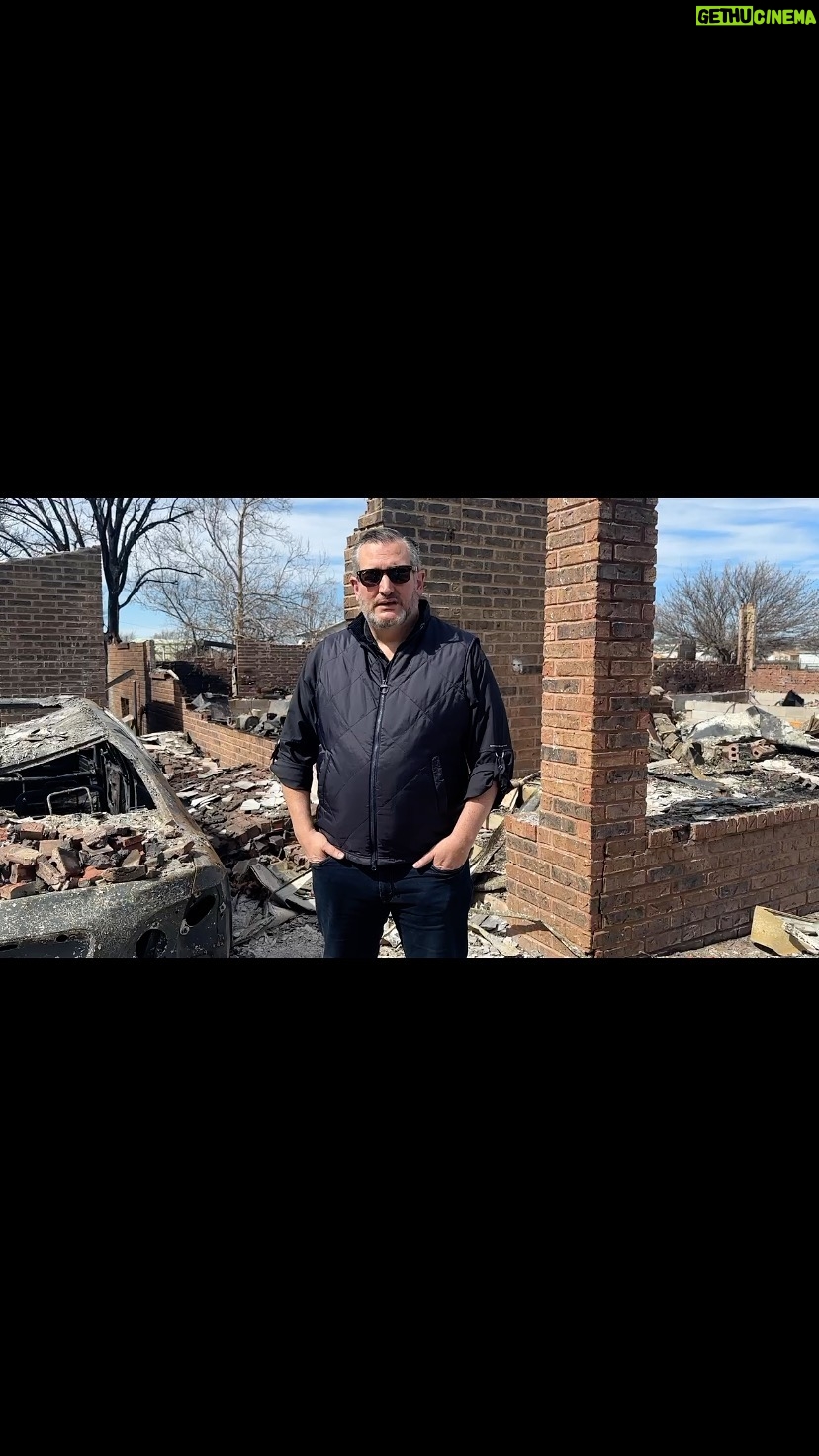 Ted Cruz - 10.3K Likes - Right now, I’m in Fritch, Texas, where the community has been devastated by the wildfires.
When the Lone Star State faces a disaster, without fail, the response by Texans is inspiring.
We will come through this, and come out stronger on the other side.
The people of the Panhandle are as resilient as they come.