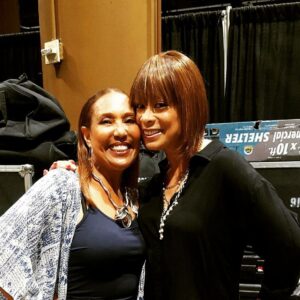 Telma Hopkins Instagram - Me and my girl Valarie! From Half and Half to Welcome to the Family. ..and we still love working together!!# Still got magic#thereeltee# TV1 # Welcome to the Family #September 26th# why do I look Chinese?