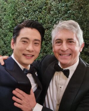 Teo Yoo Instagram - Thank you for this incredible experience @theacademy
Custom suit by @louisvuitton  Brooch & Watch & Rings by @cartier