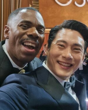 Teo Yoo Instagram - Thank you for this incredible experience @theacademy
Custom suit by @louisvuitton  Brooch & Watch & Rings by @cartier