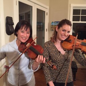 Tess Gerritsen Instagram - Fiddling around with reporter (and fab violinist) Caroline Cornish. We'll appear on Maine's TV show 207 Feb 29 playing "Incendio".