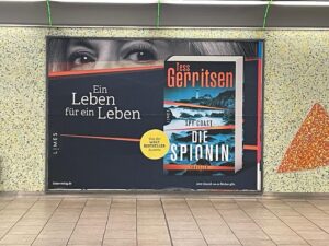 Tess Gerritsen Instagram - When a poster of your book shows up in a German (Hannover) subway station!