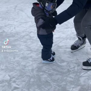 Tessa Bonhomme Instagram - Shout out to Balance blades for helping feed into Theo’s confidence on the ice!  Now the transition to hockey skates begins!