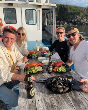 Tessa Bonhomme Instagram - Cabot you NEVER disappoint! 
THANK YOU for making Eddies 40th a birthday I’ll never be able to top. 

Kerry & Mike THANK YOU for being the best travel pals. We love you both dearly.  You made the trip that much better. 

James!  Thanks for crashing Ed’s party.  You’re pals are a blast, I’m glad we dragged you out every night.  Now ice that elbow. 

Our Captain Conrad, you’re a living legend. THANK YOU for an unforgettable dinner. 

My guy Lewis, best Caddie ever.  Sudbury connection was strong, pal. Thanks for a fun day. 

Ted, Edwin, Mearle, Andrew and everyone at Cabot thank you for treating us like family. 

This place is heaven to me.  I’ve said it before and I’ll say it again, East coast is the best coast. It just hits different. 

Happy 40th babe ♥️

(MASSIVE shout out and THANK YOU to Nana (@deberoo55 ) and @britt.bonhomme for watching our kids so we could make the trip!!)