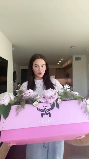 Tessa Brooks Instagram - Definitely crushing on the latest fragrance from @mcmworldwide, #MCMCrush The perfect gift for my bestie @kaylasukert 👯‍♀️ Find my new favorite scent at @dillards #MCMWorldWide #ad ❤️