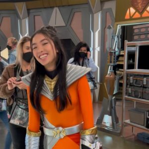 Tessa Rao Instagram - Since the strike ended (  again, the BIGGEST shoutout/thanks/appreciation to all involved for all of us creatives - you did it 🙌🏽) I’ve been meaning to post some of the MANY bts photos sitting in my phone gathering dust. SO, in honour of @powerrangers’ @glaad nomination, I thought it was fitting to start with a lil Fizzy post 🧡💚 @jacquelinejoe1 as I’ve said 1000 times, it was an absolute privilege to work with you (again 😎), thank you for being the brilliant ray of sunshine that you are, & sorry Izzy got so protective all those times 😅