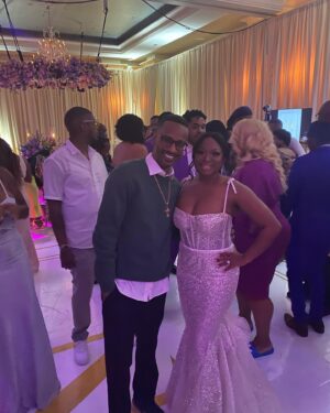 Tevin Campbell Instagram - Me and Mrs. Lewis. Congratulations @naturi4real!! Congratulations Mr. Lewis!!! Many of you may not know this but Naturi and I were on Broadway playing siblings in the show Hairspray years ago. Love this talented young lady so much and so happy for her!!!! #iloveweddings #canwegetmarried #toomuchwine2nite #goodtimes