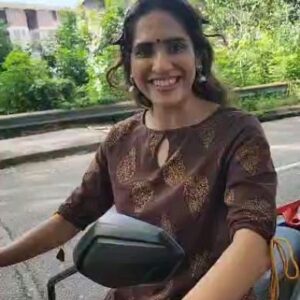 Thasha Krishnakumar Instagram - This experience was truly an unforgettable moment with @thasha_krishnakumar for Astro’s ‘VEERA’ - series shoot.  There was a scene where she was required to ride a bike but at that point of time she didn’t know how to ride it. We were thinking of using a body double for her and cracking our heads to think how to tackle this issue, but this girl immediately told us, "Enaku solli kodunge, na drive pannuven". And just within 30 minutes, she managed to learn and rode the bike just perfectly. Totally respect her efforts and talent. It is for the hard work you put like this that will bring you places maa. I truly hope for more successes to flow in your journey maa. Keep going!