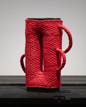 Theaster Gates Instagram - One of the true gifts of Afro Mingei, has been the ability to partner with formidable artists and creative allies. Special thanks to @matthieu_blazy for his astounding contributions to my this exhibition. Matthieu, an opportunity to work so closely has truly been a dream come true. I look forward to many future projects together. 

Bottega Yaki, 2024. Wood fired stoneware, leather. Afro-Mingei at the Mori Art Museum, Tokyo. 

Co-designed by Theaster Gates and Matthieu Blazy, leather weaving produced by Bottega Veneta

Photo: Wyatt Conlon. Courtesy of Theaster Gates Studio.