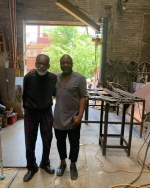 Theaster Gates Instagram - This beautiful brother popped up in my photos this morning. Missing him. @richardhuntsculptor
