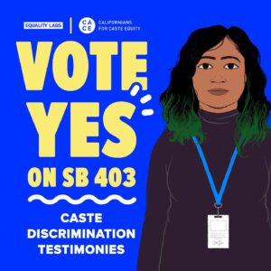 Thenmozhi Soundararajan Instagram - Read Shahira’s powerful testimony to learn why tangible legal protections are essential for Dalit Sikh women. California’s newly proposed anti-caste discrimination bill SB 403 would provide explicit protections for the caste-oppressed community—so they no longer have to experience the harassment and bullying that coincide with caste bias. 

Show your support for this progressive piece of legislation by signing our petition at the link in bio. Stand with us and all caste-oppressed Californians! 
–
“My family and I endure constant pain from caste violence. California: please protect me, my family, and generations to come by explicitly adding caste as a protected category.” - Shahira Bangar

#yestocasteequity #yesonsb403