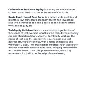 Thenmozhi Soundararajan Instagram - We are so thrilled to celebrate the California Senate’s decision to back the anti-caste discrimination bill, SB 403! This historic bill would make California the first U.S. state to add caste as a protected category in its anti-discrimination laws. SB 403 provides explicit protections for those who have been systemically harmed due to caste bias and also provides legal consequences for those seeking to avoid responsibility for permitting or participating in caste discrimination and caste-based violence. This is a day for celebration for our community! Swipe to read our full statement on this historic victory. Jai Bhim!

We, along with so many others, have worked tirelessly over the years to make caste equity a possibility. We thank our partners @southasiannetwork, @jakaramovement, @aanusa, @techequitycollab, @apalanational, @cfa_united, @rising_majority, metoomvmnt, @brascbuals, Hindus for Caste Equity, and Sri Guru Ravidassia Community of California.