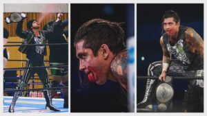 Theodore James Perkins Instagram - So if you meet me
Have some courtesy
Have some sympathy, and some taste
Use all your well-learned politesse 
Or I’ll lay your soul to waste

The Aswang

📸 @ultimatek1998 / X: akn_pw / X: miyukin2222

#UnitedEmpire #CrownsUp #NJPW