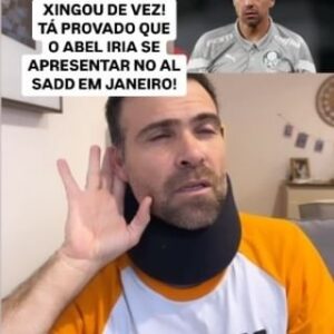Thiago Asmar Instagram - CALEI A BOCA DE VEZ DE QUEM ME XINGOU SOBRE A SITUAÇÃO DO ABEL FERREIRA COM O AL SADD! JOGADOR DO AL SADD CONFIRMOU QUE FOI AVISADO AO TIME QUE ABEL SE APRESENTARIA NO COMEÇO DE JANEIRO! DEI A INFORMAÇÃO TODA CERTA E ACEITO DESCULPAS! 😂