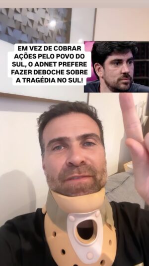 Thiago Asmar Instagram - O ESQUERDISTA MARCELO ADNET PREFERE FAZER DEBOCHE COM RELAÇÃO À TRAGÉDIA DO SUL DO QUE COBRAR AÇÕES PELO POVO! FAZ O L!
