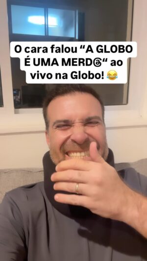 Thiago Asmar Instagram - O CARA FALOU “A GLOBO É UMA MERD@“ AO VIVO NA GLOBO! 😂 FICO MORRENDO DE PENA DA GLOBO! 😂