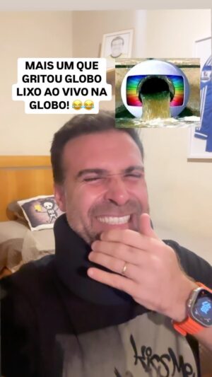 Thiago Asmar Instagram - MAIS UM QUE GRITOU GLOBO LIXO AO VIVO NA GLOBO! EU FICO ARRASADO COM ISSO! 😂