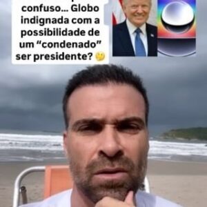 Thiago Asmar Instagram - GLOBO INDIGNADA POR UM “CONDENADO” PODER ASSUMIR A PRESIDÊNCIA DOS EUA? AGORA, EU FIQUEI MEIO CONFUSO…. 🤔