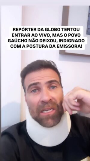 Thiago Asmar Instagram - REPÓRTER DA GLOBO TENTOU ENTRAR AO VIVO NA TRAGÉDIA DO SUL, MAS FOI INTERROMPIDO POR GAÚCHOS INDIGNADOS COM A POSTURA PATÉTICA DESSA EMISSORA NUM MOMENTO TRÁGICO PRO RIO GRANDE DO SUL!