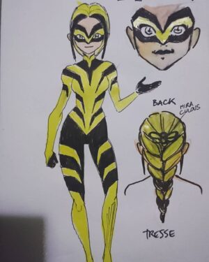 Thomas Astruc Instagram - Now that she's out... Here's my first version of Vesperia. Sketched on the dinner table of my grandparents 😊
Nice upgrades from @Angiensca came after that. 
#MiraculousLadybug
#MiraculousLadybugSeason4
#MLBS4Spoilers
#MLBSpoilers
#Vesperia