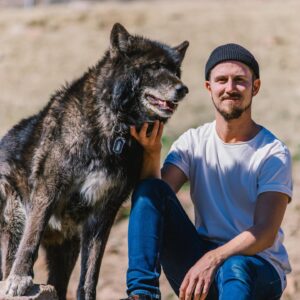 Thomas Brag Instagram - The emotional roller coaster of getting licked in the face by a wolf…

A few weeks ago we spent 3 days living alongside these amazing creatures and earning their trust. I have to admit that that was not easy for me.

As I was trying to control my fear (that they can sense on us), it took me a while to truly calm down and for them to finally come up this close to me.

Locking eyes with a wolf’s big yellow eyes and truly trusting him felt like a spiritual experience. Surrendering to Mother Nature, connecting with our inherent ability to befriend our fellow earthlings and feeling safe alongside them.

In many ways it felt like reconnecting with an ancient friendship. Lost and forgotten over the thousands of years as we domesticated their cousins. I hope that our story today on YouTube can change our collective perspective about these animals and move towards greater protection for them to continue existing and thriving alongside us on this planet.

Thank you to @apexprotectionproject for letting us into this world 🐺