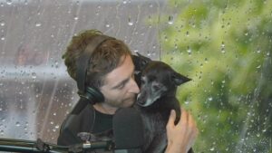 Thomas Middleditch Instagram - My sweet son wanted a little cuddle mid-stream and couldn’t help but sneak a quick kiss. We don’t deserve them. Love isn’t a big enough word.