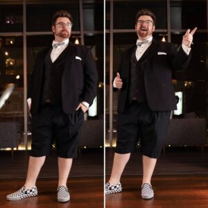 Thomas Ridgewell Instagram - Forgot to tell you how much fun I had at @bufferfestival! Was so proud of all my friends and their films. As always the highlight for me was going to @andrewsformals and getting fitted in a #gifted rental tux that makes me forget all my insecurities for a few hours - extra shout-out to 'em for butchering a perfectly good pair of trousers so I could get my dream ska-punk tux aesthetic (and Tyler, the voulenteer, who kindly gave me that exceptionally on-brand bowtie)! Can't wait for next year - really wanna push myself creatively and try something completely different.
