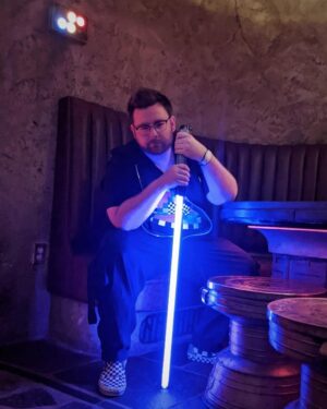 Thomas Ridgewell Instagram - Had an absolutely incredible #gifted time at @waltdisneyworld. I don't want to be a sycophant but going to #galaxysedge and feeling completely immersed in the meticulously detailed wall-to-wall environment was beyond compare. I don't want to spoil much but there's some AT-ATs on the #riseoftheresistance ride and ooooh boy are they awesome to behold. Big love to our fantastic tour guide Matthew; we all miss you dearly.