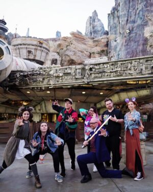 Thomas Ridgewell Instagram - Had an absolutely incredible #gifted time at @waltdisneyworld. I don't want to be a sycophant but going to #galaxysedge and feeling completely immersed in the meticulously detailed wall-to-wall environment was beyond compare. I don't want to spoil much but there's some AT-ATs on the #riseoftheresistance ride and ooooh boy are they awesome to behold. Big love to our fantastic tour guide Matthew; we all miss you dearly.