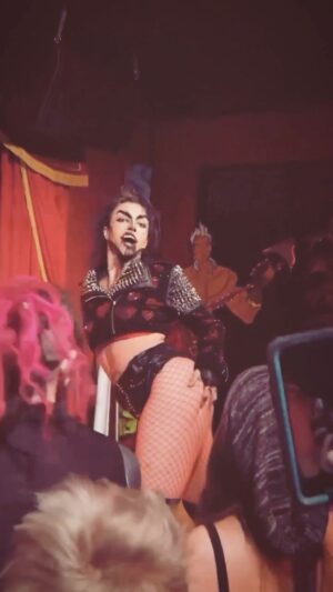 Throb Zombie Instagram - Thank you @iamcobrah for making the best tunes to bounce my t!ts to. 🥀🔥
.
.
Video from @beelze_babe__ . Thanks for the great night Indianapolis- y’all were WILD in the best way 🖤
.
.
#drag #dragmonster #nonbinaryartist