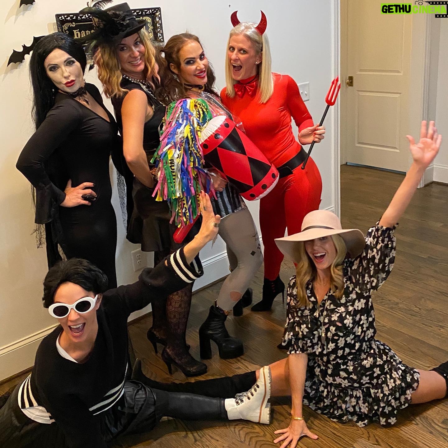 Tiffany Fallon - 3 Likes - Holidays with these ladies = #splits #girlgang #halloween @ashleysmeade @laceyn3711 this needs to be showcased more often!!! @leslielangan @bluespaceluxetravel_heather @laurarouse21 #harleyquinn #schittscreek #deviledeggs #addamsfamily