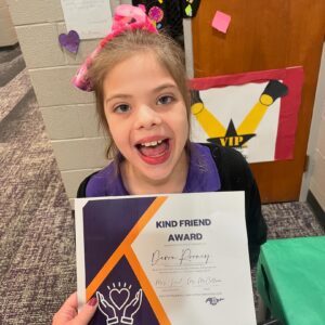 Tiffany Fallon Instagram - That's my girl. 💜 So many things we are able to do and take for granted create hardships for her but this sweet gesture and her smile puts everything in perspective. #rettsyndrome #schoolfriends #lifewithdisabilities #smile