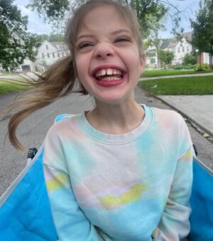 Tiffany Fallon Instagram - Living her best life. Helping us all realize what really matters 💜 #happygirl  #livingwithrettsyndrome #smile😊 @rettsyndromeorg 📸 @janejansen