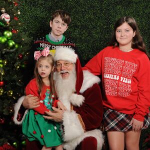 Tiffany Fallon Instagram - Yep! Adding to your #perfect family #Santa pic feed full of teenage hormones, too much sugar and not enough sleep! Yet grateful for each other our health and our tribe! #familypictures #teenagers #santa #2021 #blessthismess #cheekwood 🎄❤️💚🤯