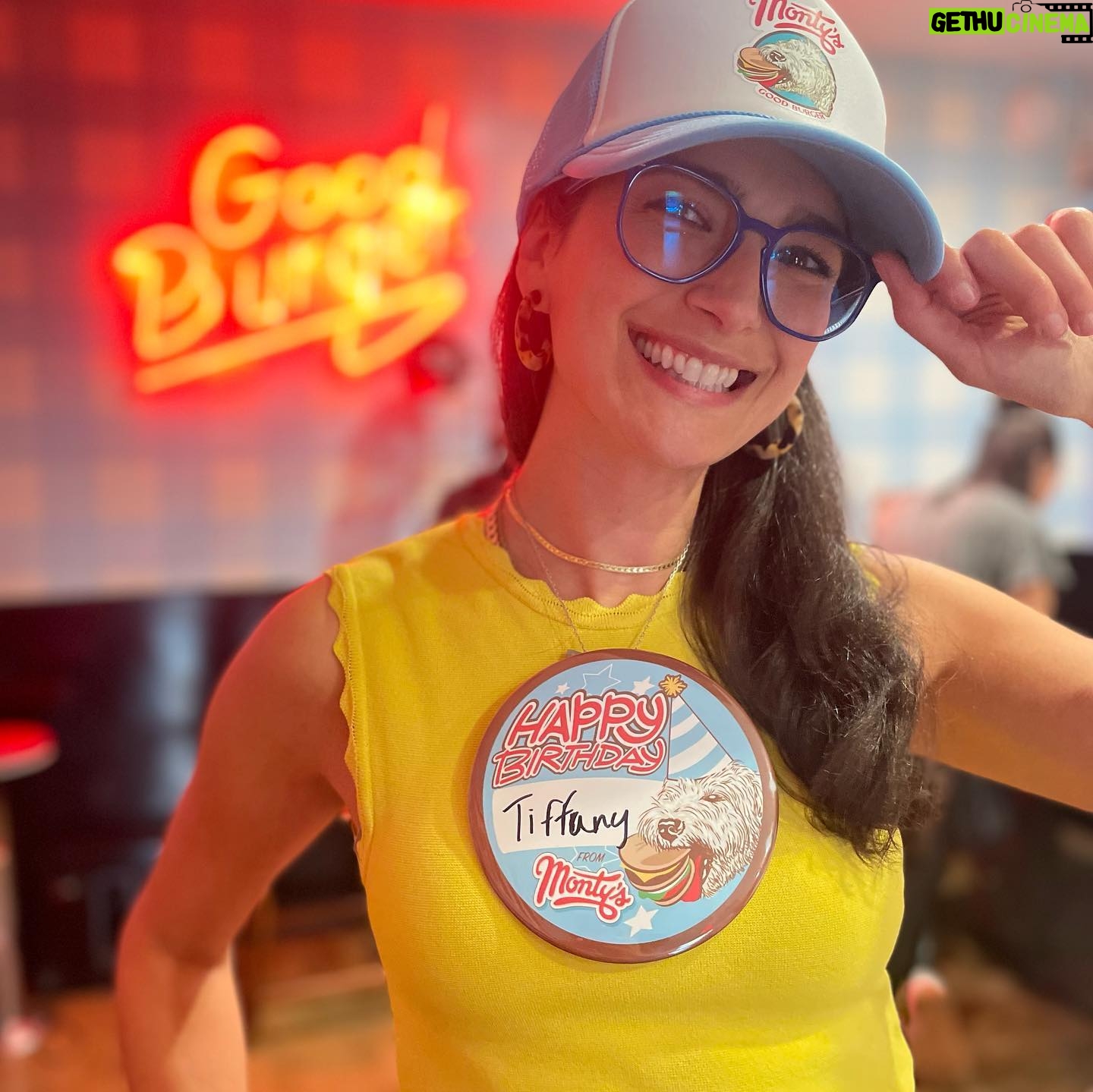 Tiffany Lonsdale - 478 Likes - Birthday post 1/2: Thank you to my friends and family for the lovely phone calls, messages, cards, gifts and flowers. I’m feeling very loved and my heart and tummy are full! 🤍
And thank you @montysgoodburger for my ginormous birthday pin that I wore all night 🥳🤩😆