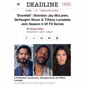 Tiffany Lonsdale Instagram - Ohhhh myyyy!!! I’m absolutely delighted to be joining this exceptional cast and crew on @snowfallfx 💥 This is going to be funnnn