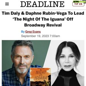 Tim Daly Instagram - HUMANS!!! So happy I get to play with @daphnerubinvega!!