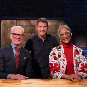 Tim Gunn Instagram - Join me and the lovely @carlaphall on tonight's episode of #beatbobbyflay! Tune in at 9pm tonight on @foodnetwork as we send Rocco Carulli and Craig Richards down the runway to dress Bobby Flay down. You don’t want to miss it! 🔥