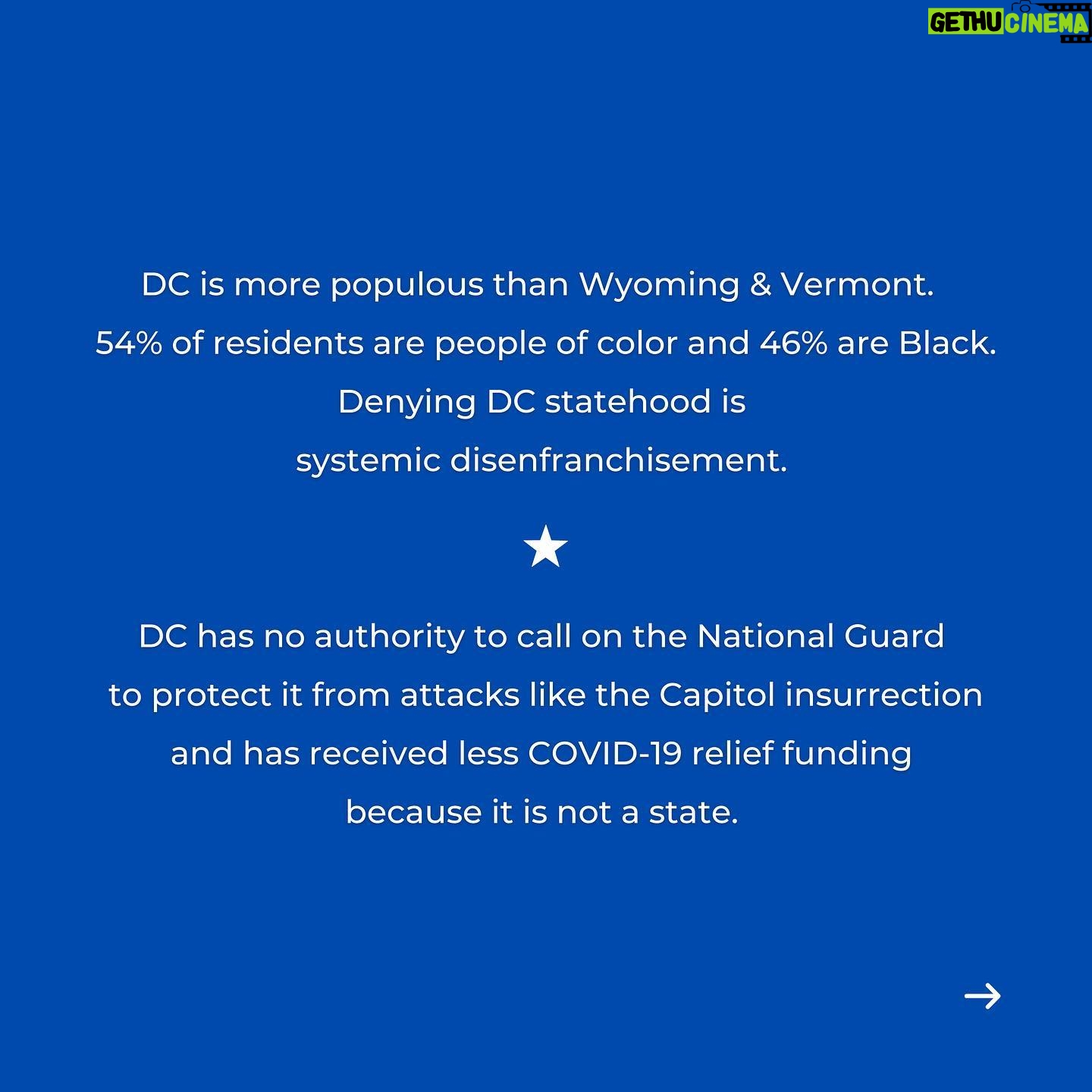 Tim Gunn - 3.8K Likes - Call your senators at (202) 224-3121 and encourage them to support DC statehood using the script below ā¬ļø
āHello, my name is ___________ and I live in _________. Iām calling to urge the Senator to support DC Statehood. This would grant equal voting rights and representation in Congress to the 712,000 people of the District of Columbia. The events on January 6th made it clear that DC residents -- who pay taxes, serve in our military, and raise their families, deserve the same rights and protections as Americans living in all 50 states. Thank you.ā
#dcfor51 #dcstatehood