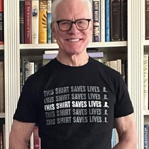 Tim Gunn Instagram - I’m proud to wear #ThisShirtSavesLives and support the kids @stjude fighting cancer. Join me and get your shirt at thisshirtsaveslives.org or click the link in my bio! Can’t wait to see you wearing yours!