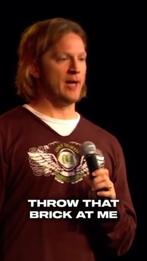 Tim Hawkins Instagram - Ever thrown a brick at your son?