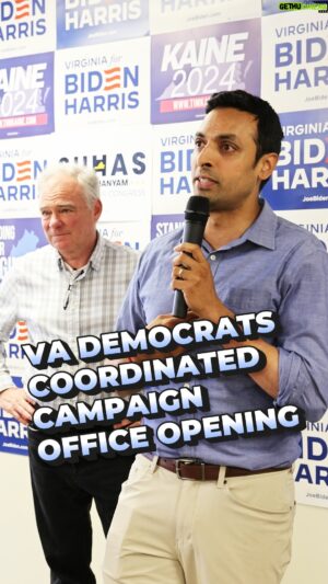 Tim Kaine Instagram - I loved speaking in front of a crowd of fired up Virginians ready to stand up and re-elect @JoeBiden, @KamalaHarris, and me—and elect @suhasforva and Dems up and down the ballot. We’re going to beat the Tear Down crowd and show that Virginians stand up for each other.