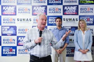 Tim Kaine Instagram - Great energy in Sterling today as we celebrated @VADemocrats’ 7th coordinated campaign office opening in Virginia.

#VA10 has an incredible nominee in @SuhasforVA. Can’t wait to help send him to Congress and keep Virginia blue up and down the ballot this November!