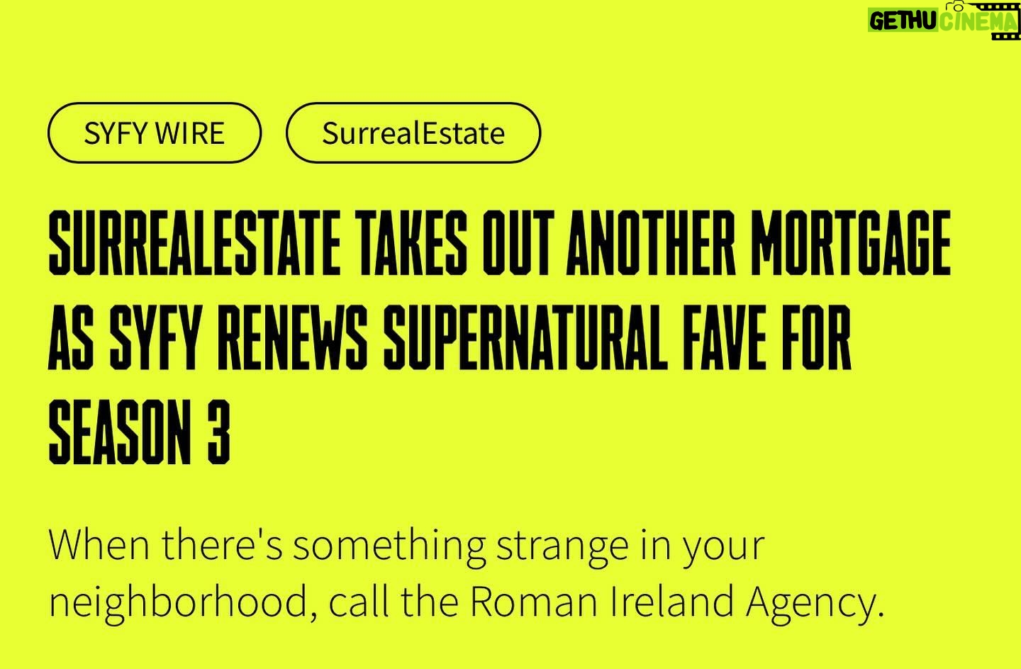 Tim Rozon - 3 Likes - How do real estate agents open the doors to haunted houses? We use the Spoo-key 👻
I'm so grateful and still not over the incredible news that this phenomenal team of cast and crew get to come back and bring you more SURREALESTATE. @syfy #surrealestate @surrealestaters SEASON 3.