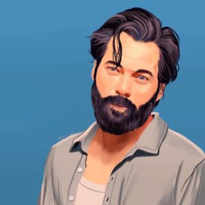 Tim Rozon Instagram - Mutt ❤️ @dbenitez95 #Repost @dbenitez95
・・・
A portrait of the one and only @realtimrozon . Anyway, beards are fun, but super hard to draw 😩 #artbydianab #schittscreek #mutt #beard