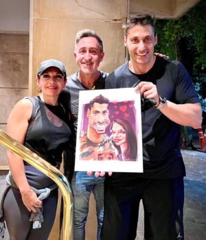 Tito Speranza Instagram - Muchas gracias @brondoniart por la caricatura. Un obsequio muy lindo y original. 
@marcevillagra esta viendo cómo enmarcarlo o qué tipo de marco hacerle.
