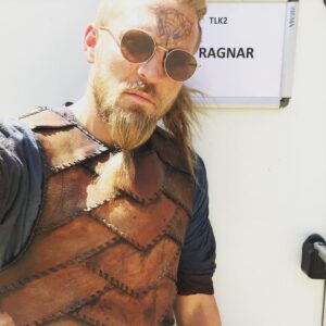 Tobias Santelmann Instagram - I might look unhappy, but that's only because the sun is shining, it's 32 degrees in Budapest and Ragnar is more of a "snow, -15 in Norway"- kind of guy.
#thelastkingdom #Netflix #BbcTwo