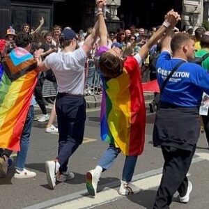 Tobie Donovan Instagram - Yesterday was the most magical day! ✨Such a joy to be celebrating pride with our community and to get to speak on stage at Trafalgar Square was ridiculous!!! Feeling all the love and all the PRIDE! 🌈✨🤍